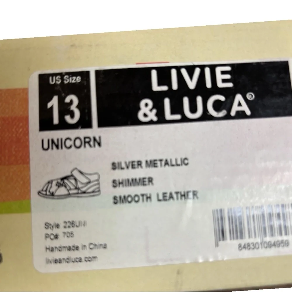 LIVIE & LUCA GIRL'S UNICORN SANDALS | SILVER METALLIC